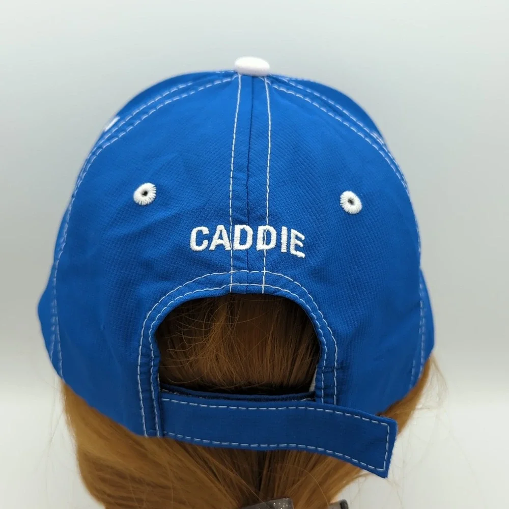 US Kids Golf Tournament Players Association Caddie Strapback Hat Blue 58cm Adult